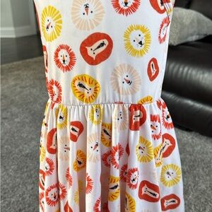 Dot Dot Smile Vibrant Lion Print Dress